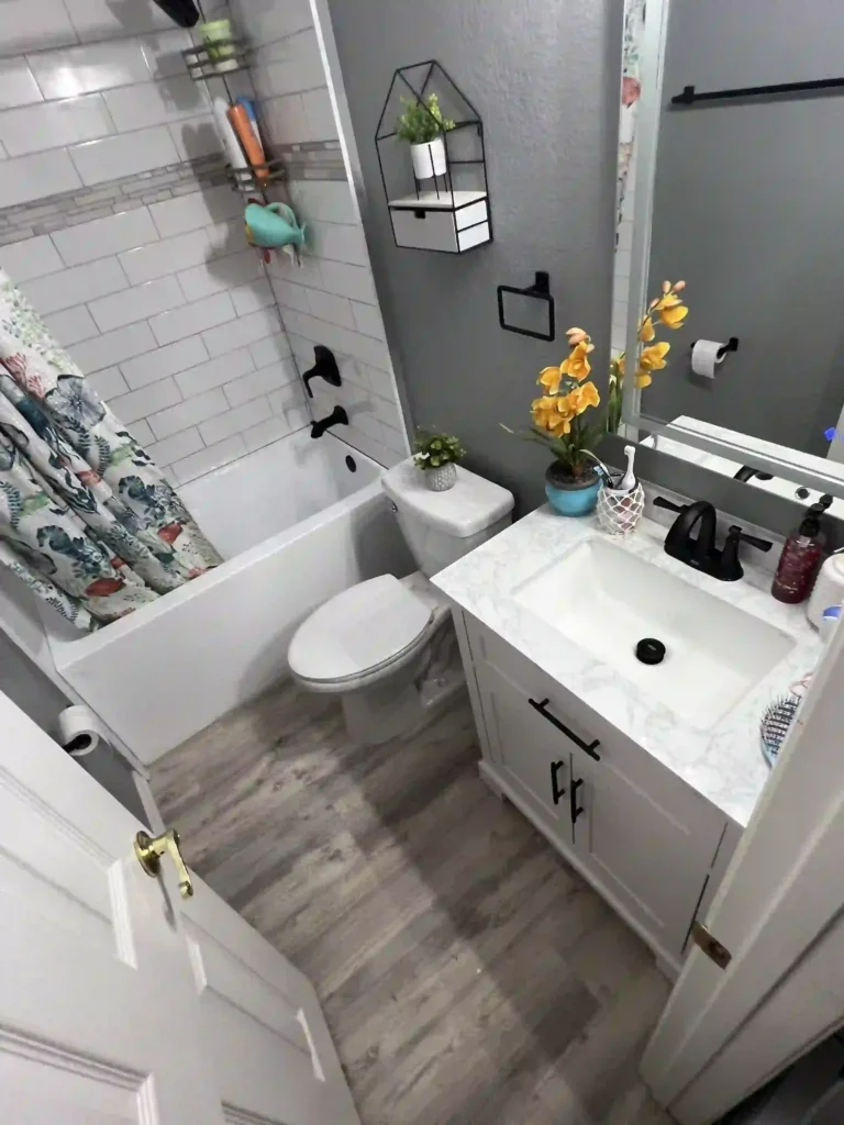 modern design of a bathroom